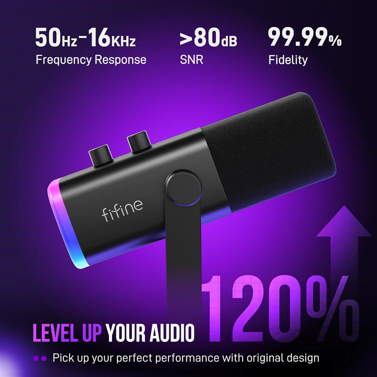 FIFINE AmpliGame AM8T XLR/USB Gaming Microphone Set, Dynamic PC Mic