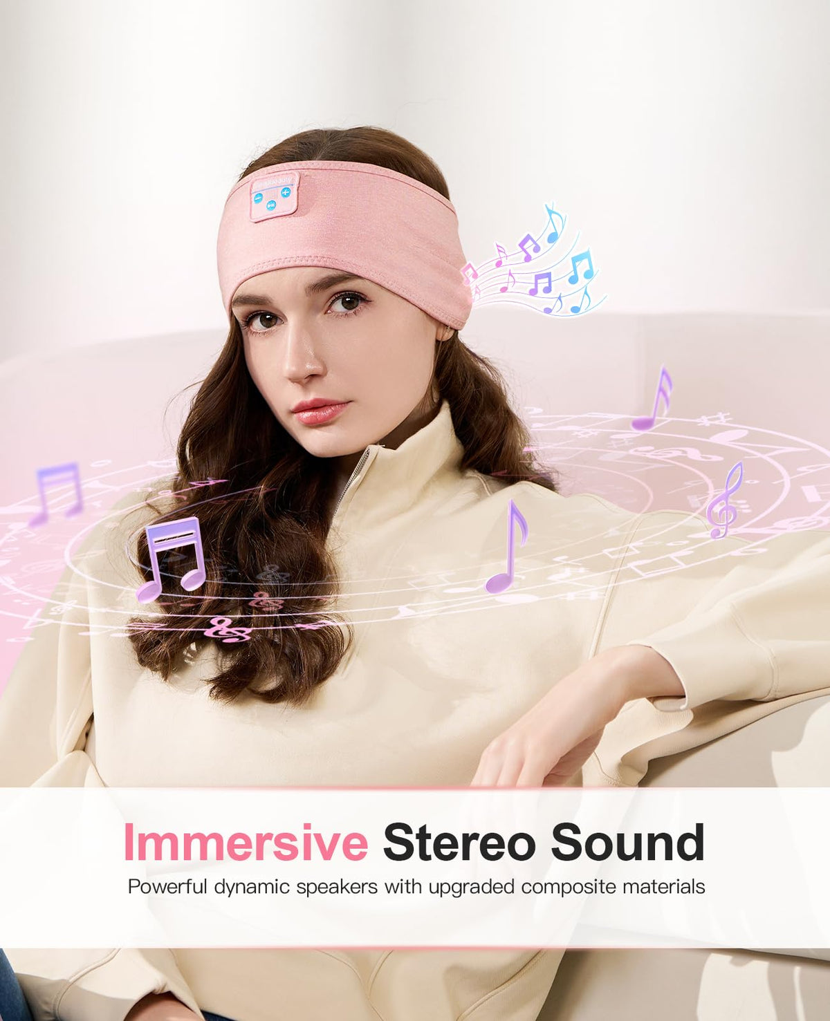 Perytong Sleep Headphones Wireless, Bluetooth Sports Headband Headphones with Ultra-Thin HD Stereo Speakers Perfect for Sleeping,Workout,Jogging,Yoga,Insomnia, Air Travel, Meditation (Charcoal Grey)