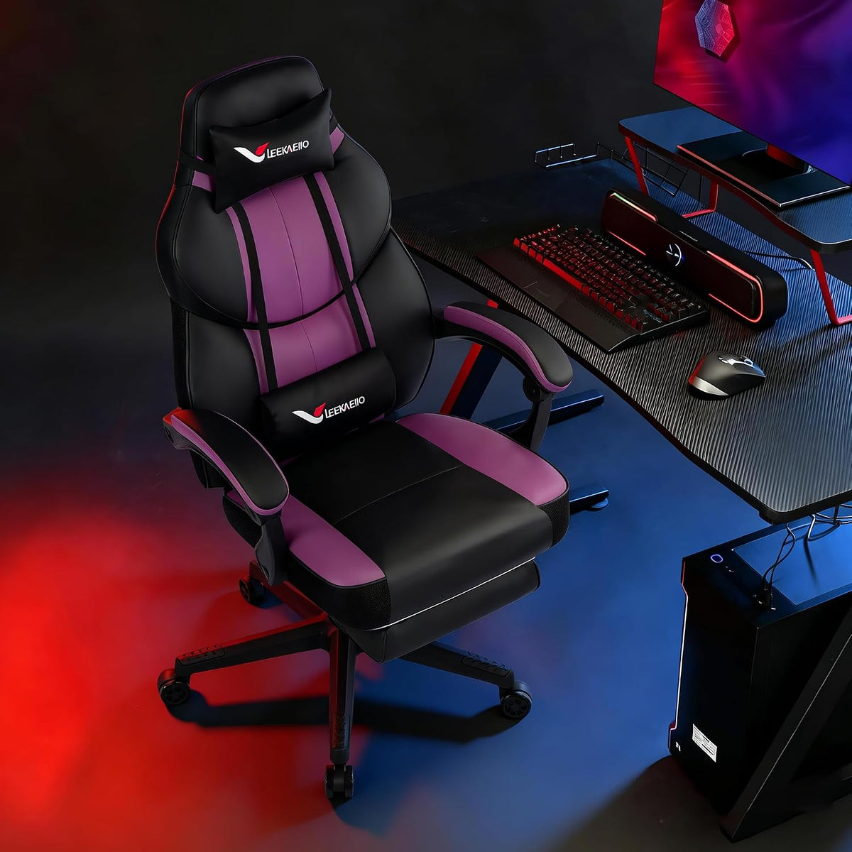 Gaming Chair Big and Tall for Heavy People 400 lbs, Wide Seat Office Chair