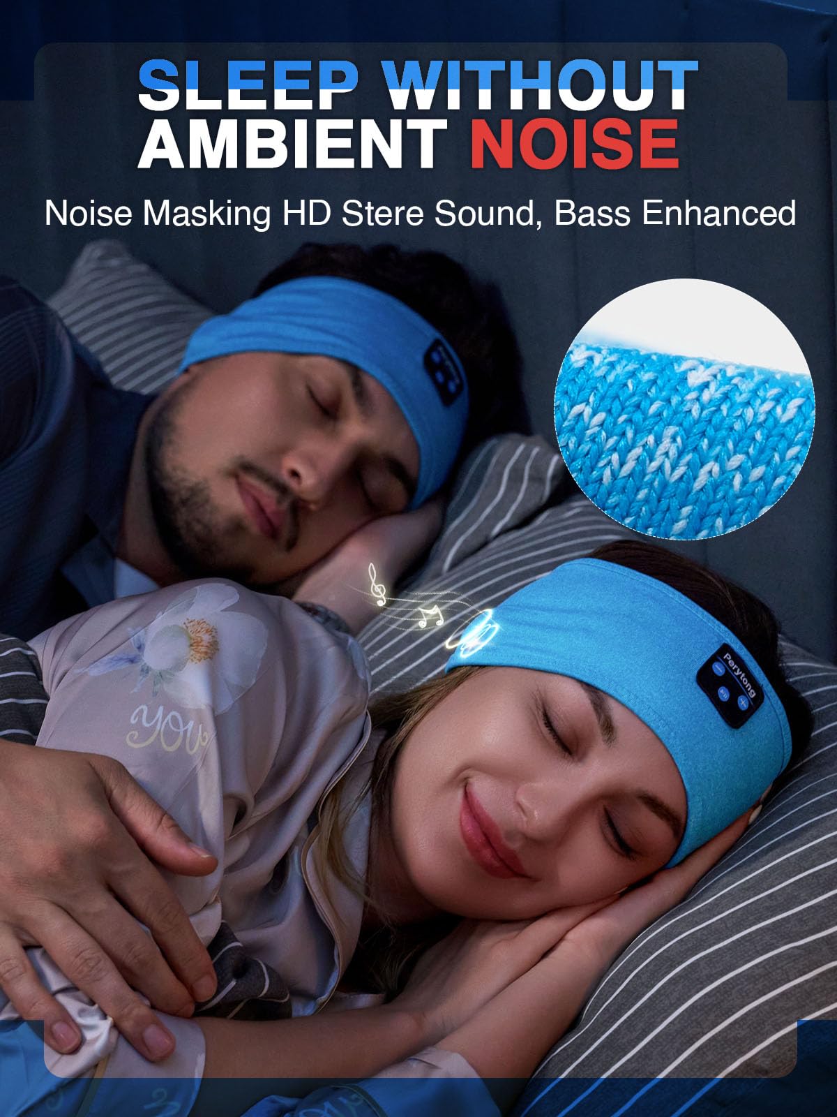 Perytong Sleep Headphones Wireless, Bluetooth Sports Headband Headphones with Ultra-Thin HD Stereo Speakers Perfect for Sleeping,Workout,Jogging,Yoga,Insomnia, Air Travel, Meditation (Charcoal Grey)