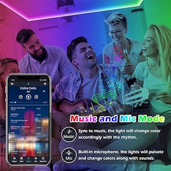 Color Changing LED Strip Lights with Remote Control - Flexible RGB Decoration Lighting