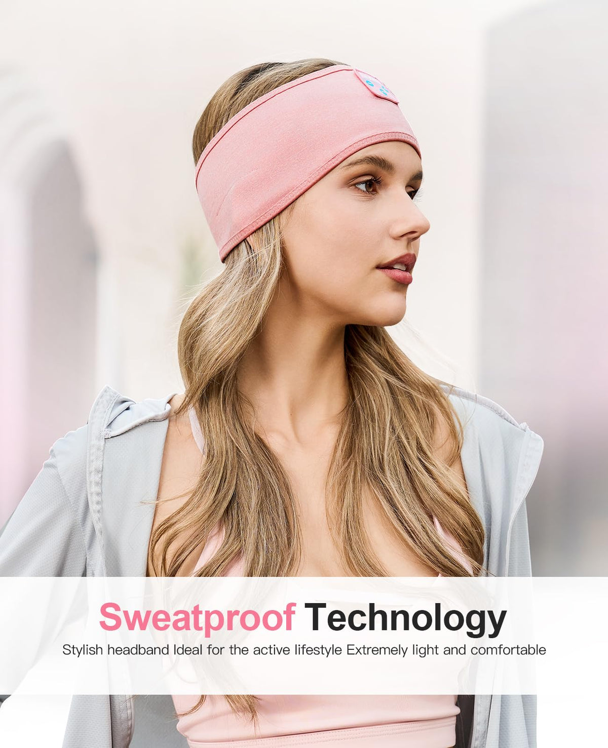 Perytong Sleep Headphones Wireless, Bluetooth Sports Headband Headphones with Ultra-Thin HD Stereo Speakers Perfect for Sleeping,Workout,Jogging,Yoga,Insomnia, Air Travel, Meditation (Charcoal Grey)