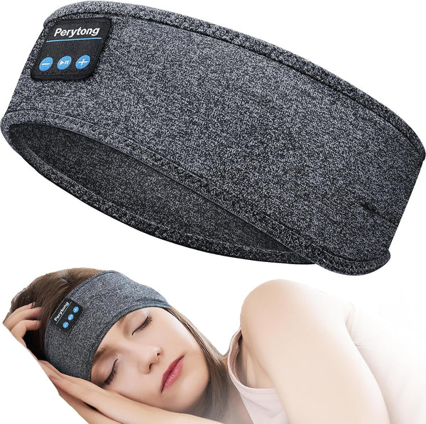 Perytong Sleep Headphones Wireless, Bluetooth Sports Headband Headphones with Ultra-Thin HD Stereo Speakers Perfect for Sleeping,Workout,Jogging,Yoga,Insomnia, Air Travel, Meditation (Charcoal Grey)