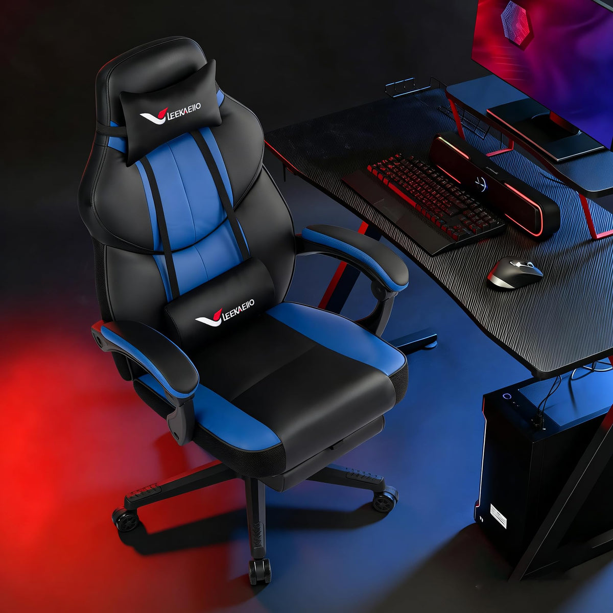 Gaming Chair Big and Tall for Heavy People 400 lbs, Wide Seat Office Chair