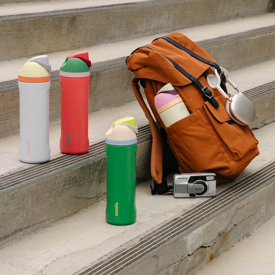 Owala FreeSip Insulated Stainless Steel Water Bottle - 24oz Push-Button Lid