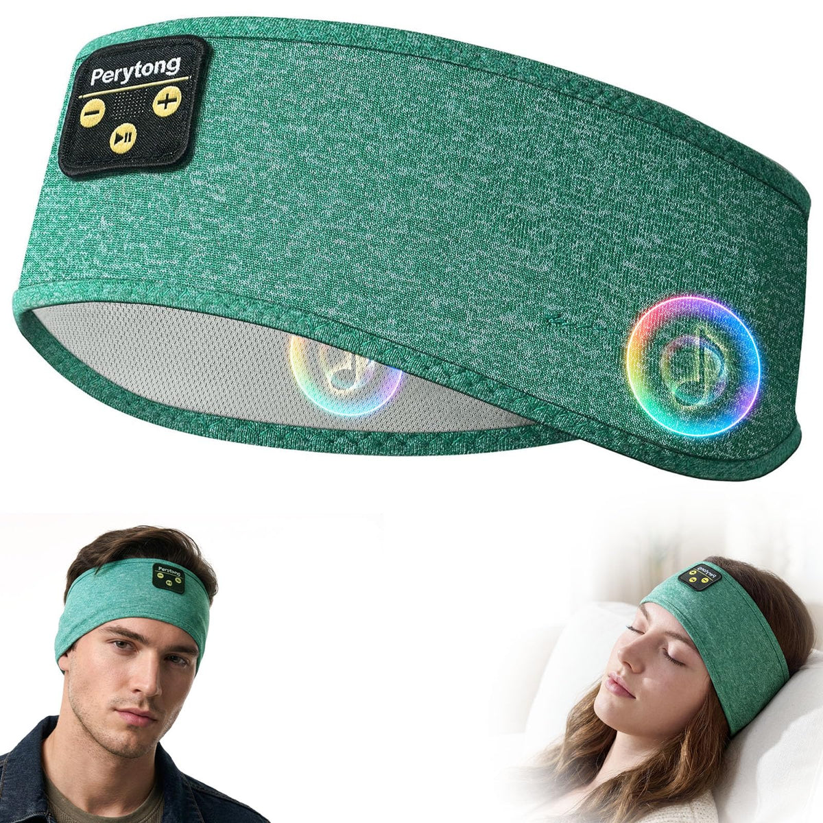 Perytong Sleep Headphones Wireless, Bluetooth Sports Headband Headphones with Ultra-Thin HD Stereo Speakers Perfect for Sleeping,Workout,Jogging,Yoga,Insomnia, Air Travel, Meditation (Charcoal Grey)