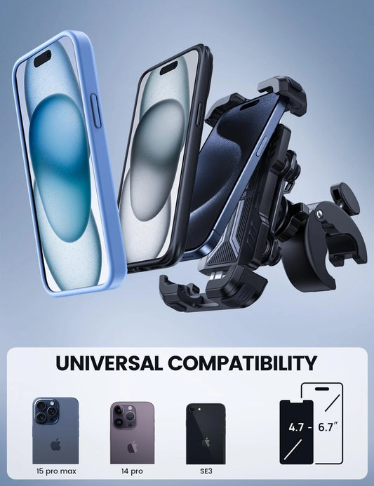 Lamicall Motorcycle Phone Holder Mount - Handlebar Cell Phone Cradle