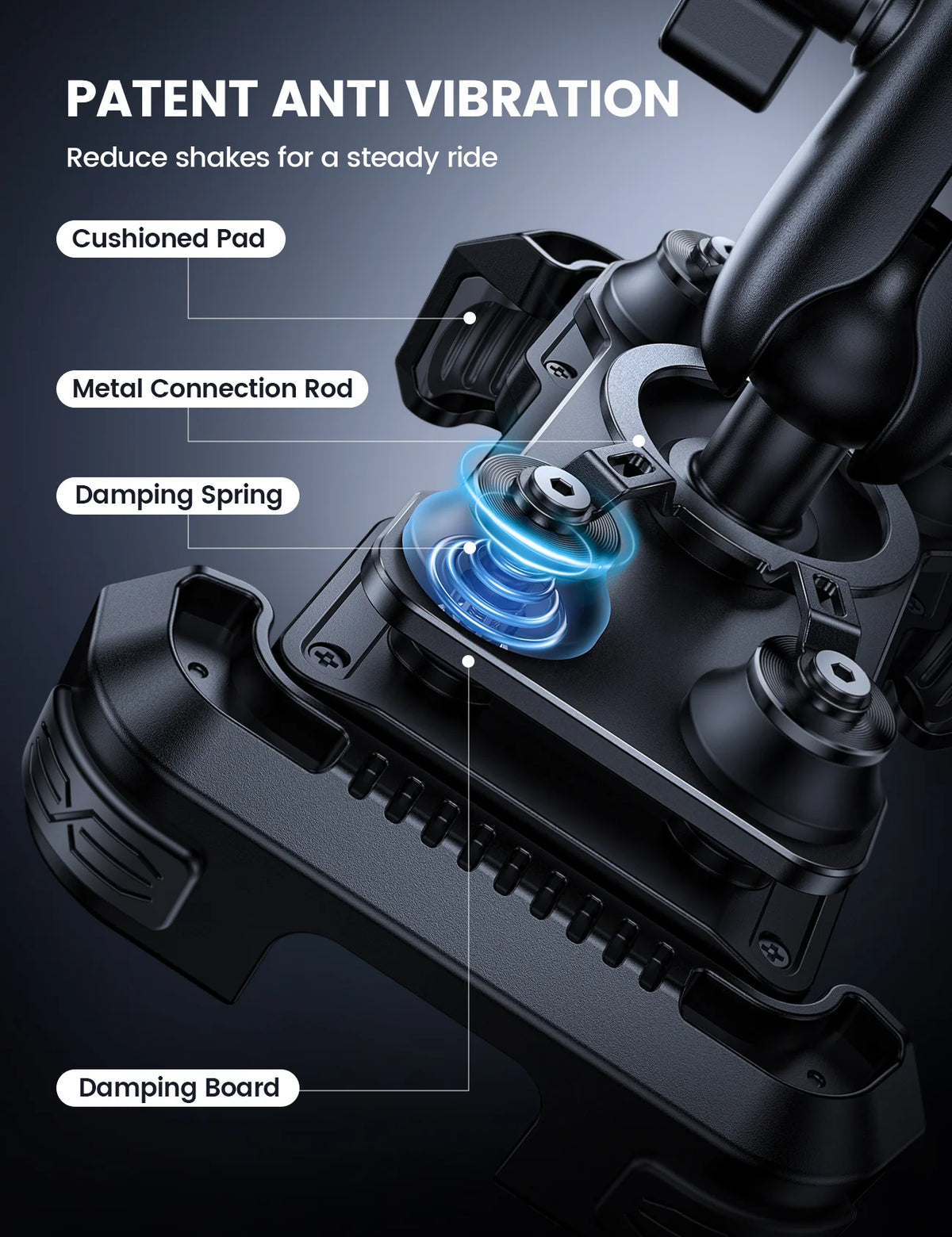Lamicall Motorcycle Phone Holder Mount - Handlebar Cell Phone Cradle