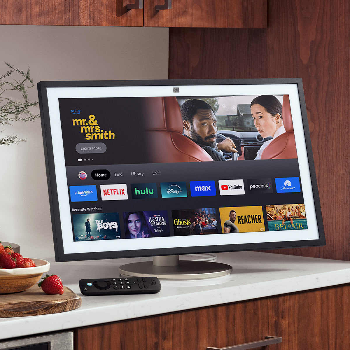 Amazon Echo Show 15 (Newest Model) - Full HD 15.6" Smart Kitchen Hub with Fire TV