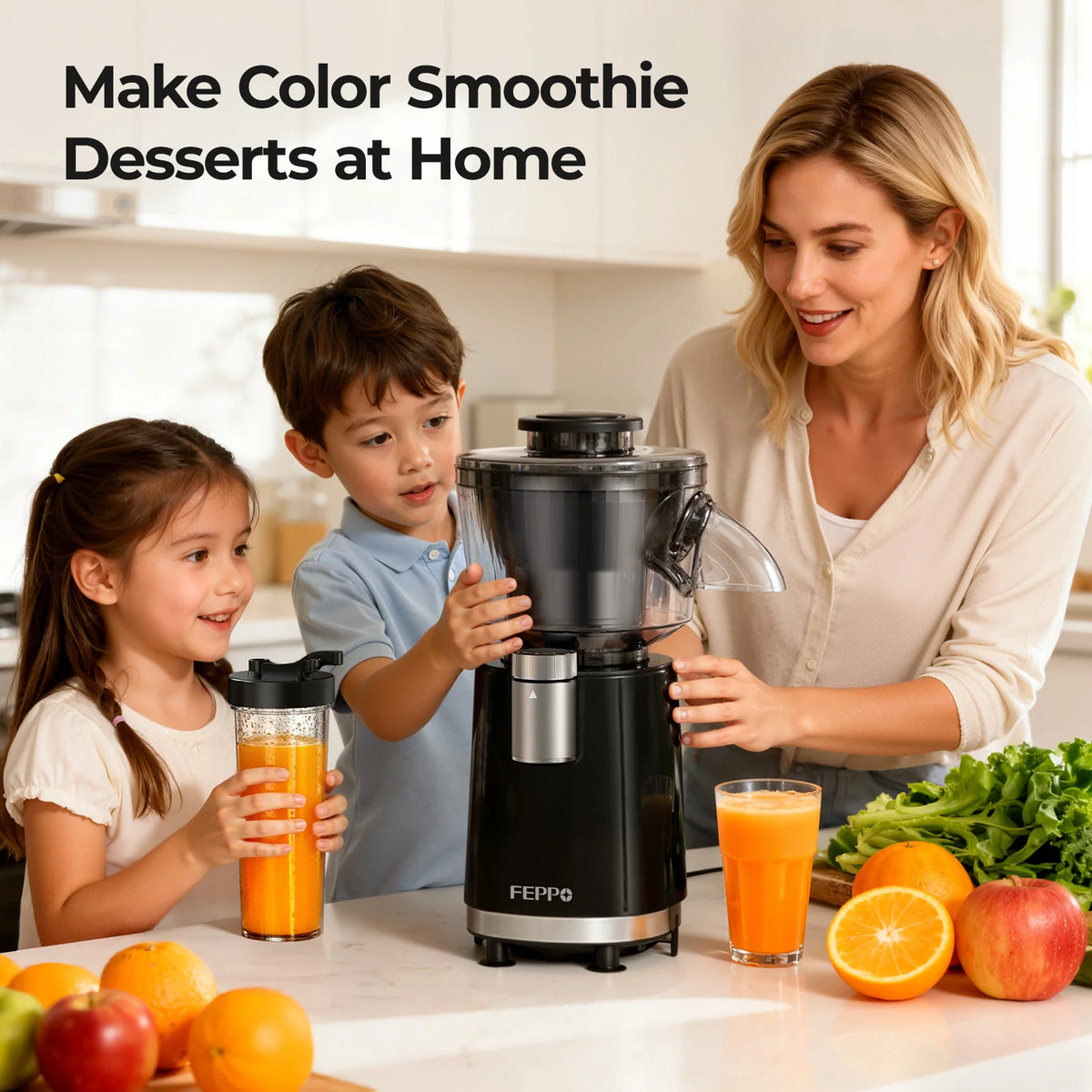 FEPPO Powerful Smoothie Blender - Stainless Steel, Margaritas & Shakes