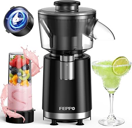 FEPPO Powerful Smoothie Blender with smoothie cup and margarita glass