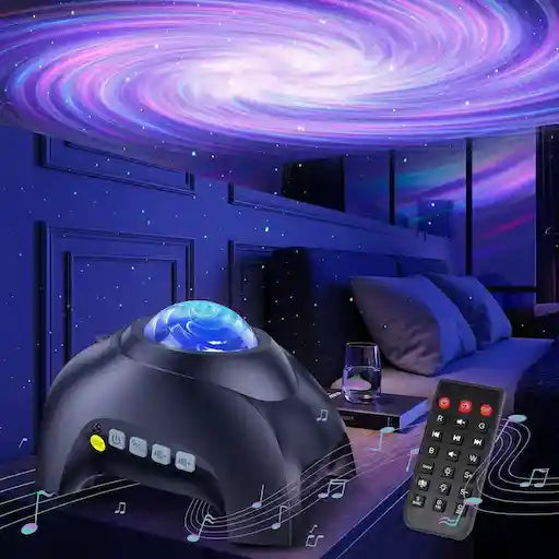 HODANS Northern Galaxy Aurora Projector - 33 Light Effects, Bluetooth Speaker, White Noise, Remote