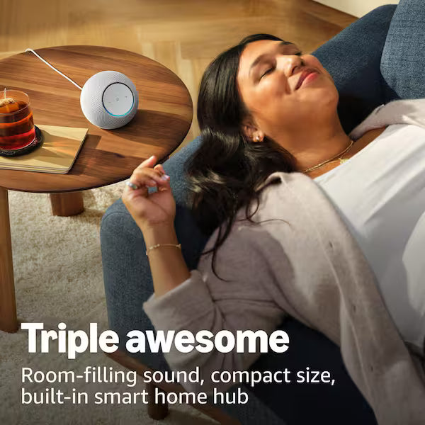 Amazon Echo Dot Max (Newest Model) - Alexa Smart Speaker, Glacier White