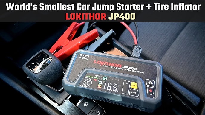 LOKITHOR JP400 Jump Starter with Air Compressor for 8.5L Gas/6.5L Diesel