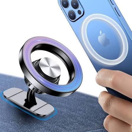 Magnetic Car Phone Mount - 20 Magnets, 360° Rotation, Hands-Free Dashboard Holder
