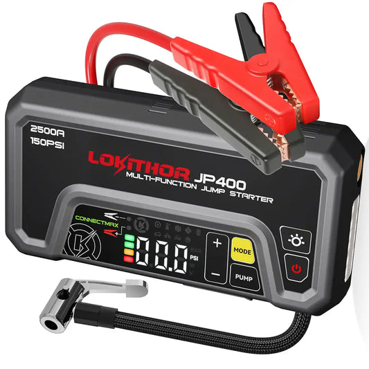 LOKITHOR JP400 Jump Starter with Air Compressor for 8.5L Gas/6.5L Diesel